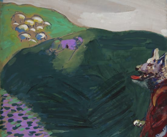 Marc Chagall, Le Loup devenu berger (Fables de La Fontaine), circa 1927