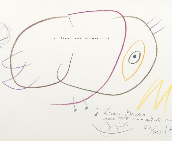 Joan Miro, Le lézard aux plumes d'or, 22.11.1971