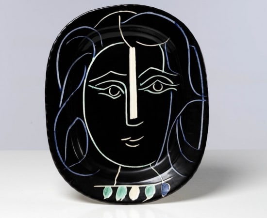 Pablo Picasso (1881-1973), Visage de femme (A.R. 220), 1953