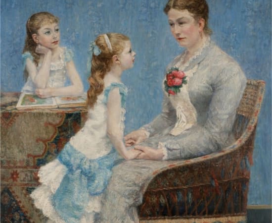 Albert Dubois-Pillet, Madame Paul Bouchet et ses filles, 1884