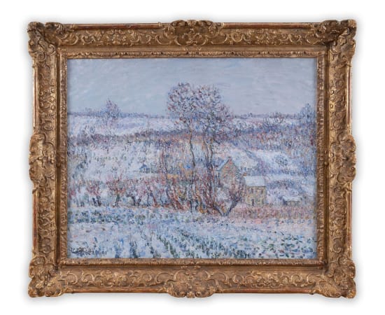 Gustave Loiseau (1865-1935), La Côte du Chou sous la neige, Pontoise, 1901