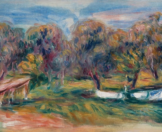 Pierre-Auguste Renoir (1841-1919), Paysage aux Collettes, circa 1905-1910