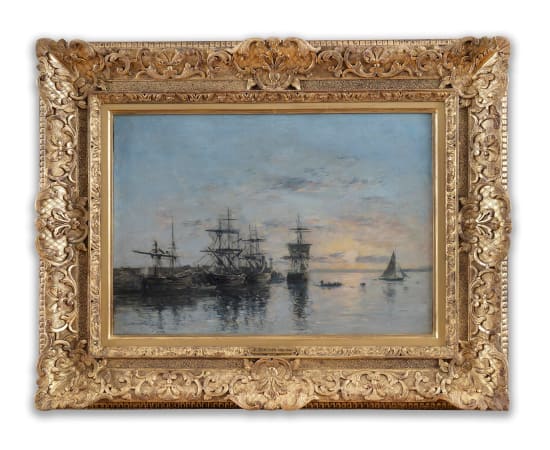 Eugène Boudin (1824-1898), Port en Bretagne, 1873