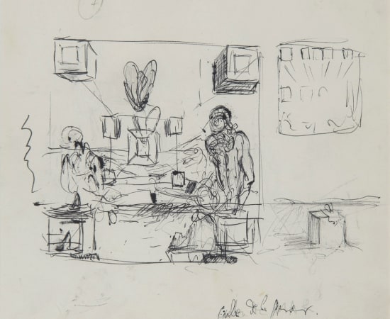 Salvador Dali, Galatée en formation (recto) / La Cène (verso), circa 1954