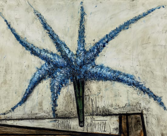 Bernard Buffet, Delphiniums bleus, 1971