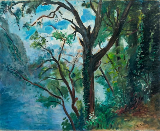 Charles Camoin (1879-1965), Dans les Bois au bord du Gard, 1953