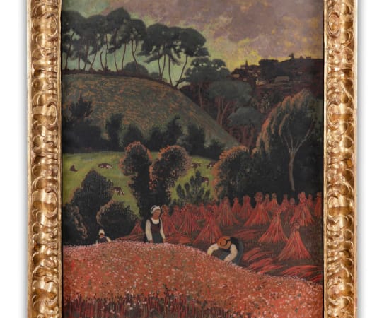 Paul Sérusier (1864-1927), La moisson du sarrazin, vue sur Châteauneuf-du-Faou, 1900