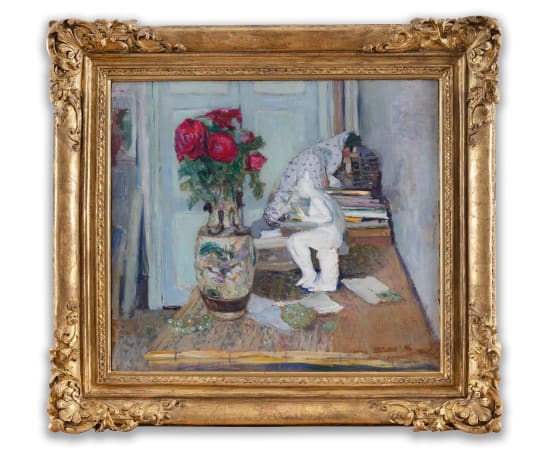 Édouard Vuillard (1868-1940), Une statuette de Maillol et roses rouges - II, circa 1900-1901