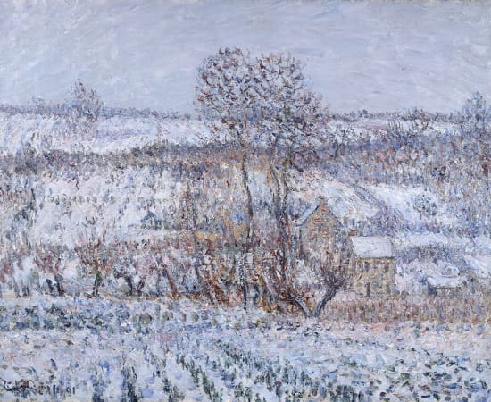 Gustave Loiseau (1865-1935), La Côte du Chou sous la neige, Pontoise, 1901