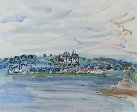 Raoul Dufy (1877-1953), Le château de Chaumont sur les bords de la Loire, 1937
