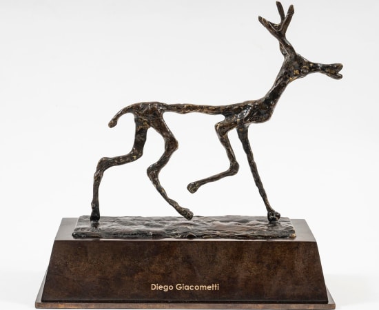 Diego Giacometti (1902-1985), Cerf tête droite, circa 1972