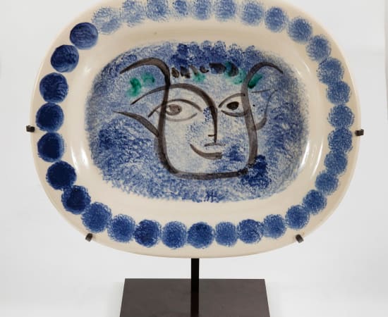 Pablo Picasso (1881-1973), Visage noir moucheté (A.R. 49), 1948