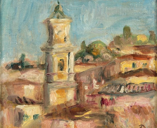 Pierre-Auguste Renoir, Les toits du Vieux Nice et la Tour Saint-François, circa 1918