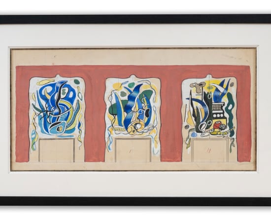 Fernand Léger (1881-1955), Projet pour le manteau de la cheminée de la demeure de Nelson Rockefeller à Pocantico, New York,...