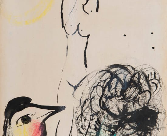 Marc Chagall (1887-1985), Nu sur coq, 1957