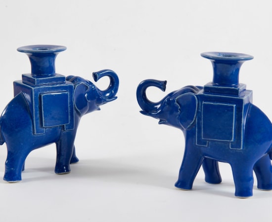 François - Xavier Lalanne (1927-2008), Paire de Bougeoirs éléphants, 1985