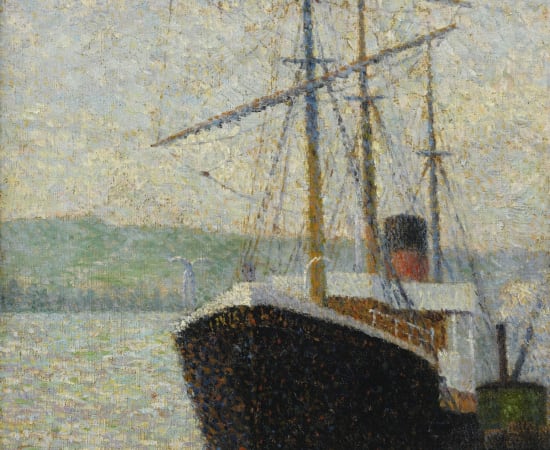 Albert Dubois-Pillet, Trois-mâts à quai, 1886