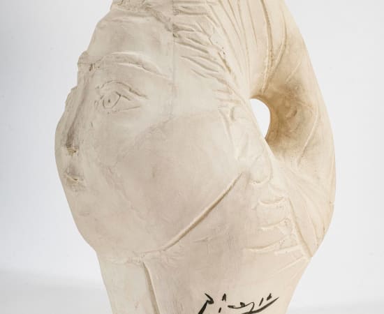 Pablo Picasso (1881-1973), Tête de femme couronnée de fleurs (A.R. 236), March 20th, 1954