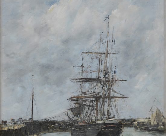 Eugène Boudin, Trouville, Jetée marée haute, 1885