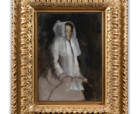 Edgar Degas (1834-1917), Femme à la coiffe blanche, circa 1872