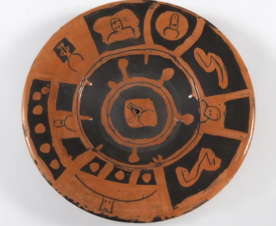 Pablo Picasso (1881-1973), Têtes de taureau, Motif de décoration (au verso), 14.05.1957