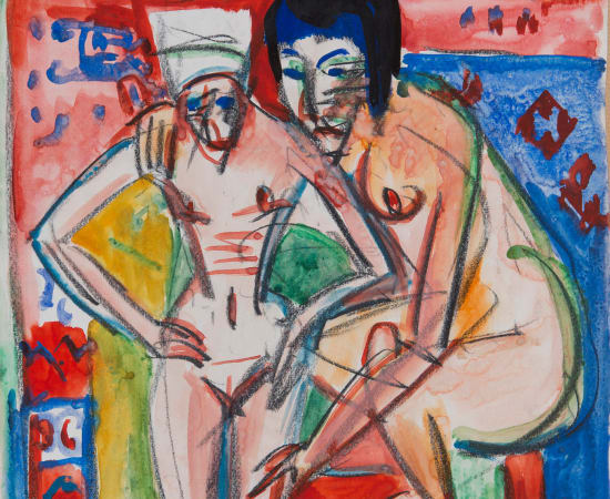 Ernst Ludwig Kirchner (1880-1938), Nackte Frau und Mädchen (vermutlich Frau Anna Müller), circa 1925