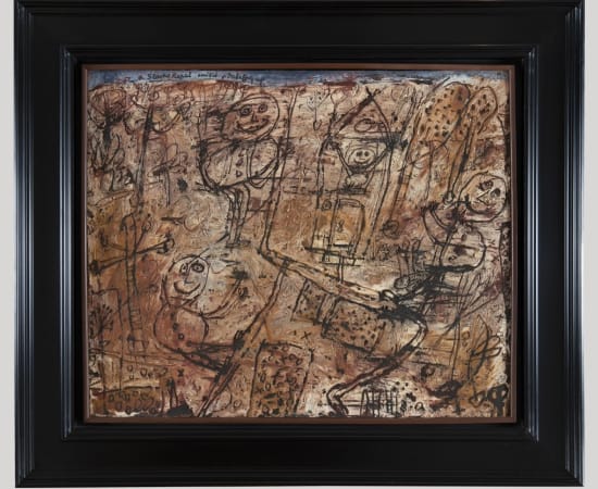 Jean Dubuffet (1901-1985), Petit paysage avec personnages, July 1st, 1949