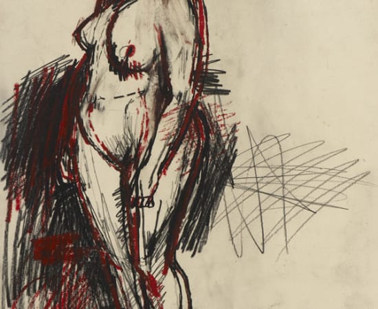 Frank Auerbach, Nude Standing, 1954
