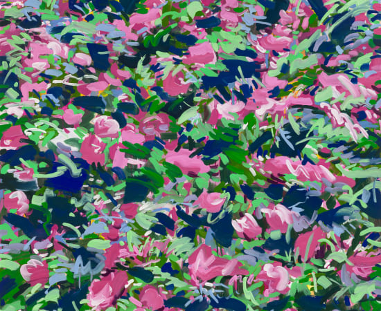 Vibrant floral painting by Boree Hur