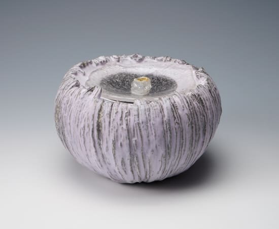 Hiruma Kazuyo 昼馬和代, Water Jar "Lake Breeze" 湖水の風 水指, 2024