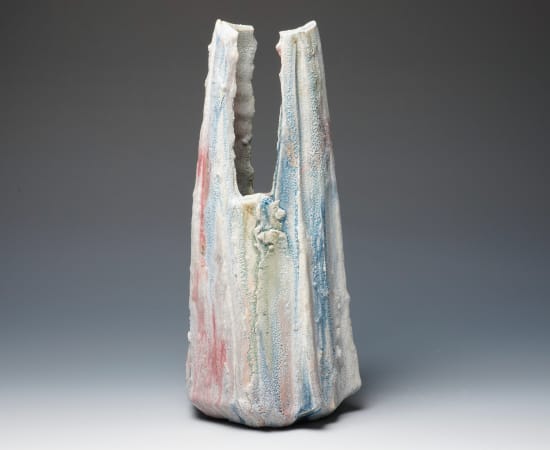 Hayashi Shotaro 林正太郎, Vase With Manyosai "The Color of Ten Thousand of Leaves" Glaze 万葉彩花入
