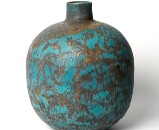 Morino Taimei 森野泰明, Indigo Blue Flower Vase 雲藍花瓶