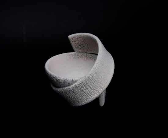 Matsutani Fumio 松谷文生, No.3 Kō Kei (White) Sake cup, 2025