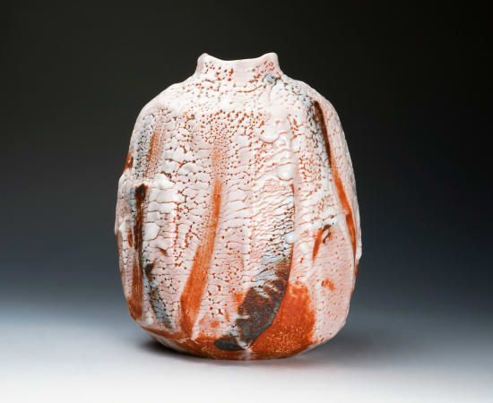 Hayashi Shotaro 林正太郎, Shino flat jar 志野扁壺