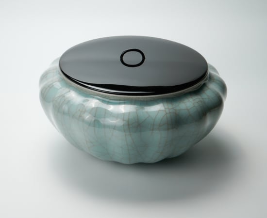 Kawase Shinobu 川瀬 忍, Celadon water jar 青磁水指, Late 1980's