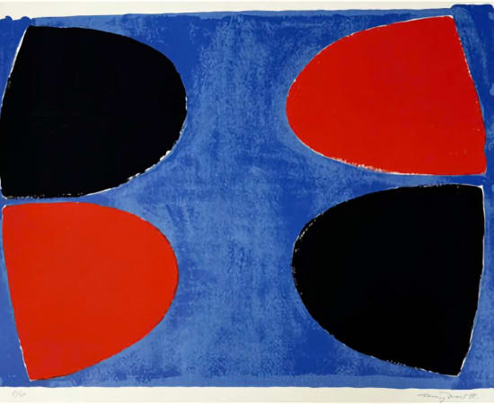 Terry Frost, Black and Red on Blue, 1968