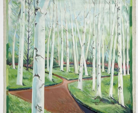 Lowell Nesbitt, Birch Trees, 1982