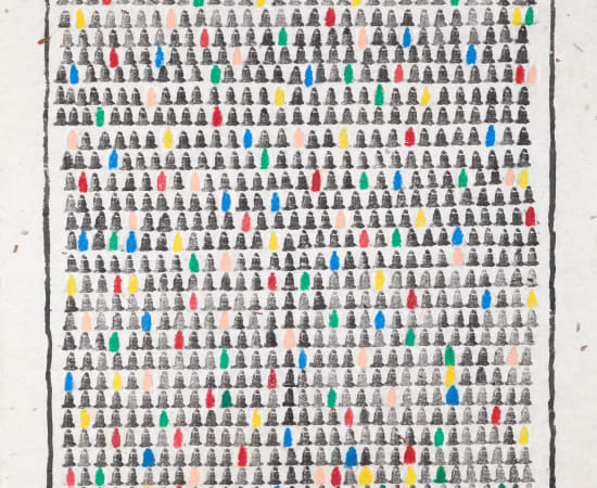 Keiji Ito, Thousand Corporeal Buddhas 千体仏画, 2024