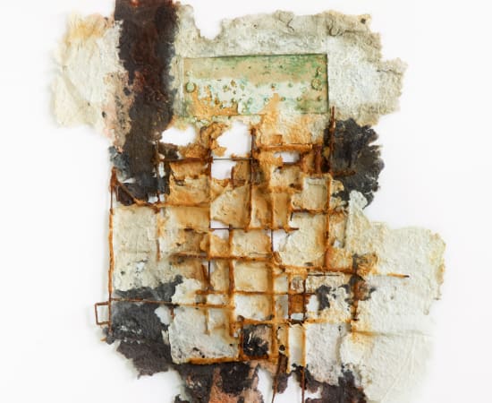 Yasue Maetake, Printed Oxidation and Indigo Black on Fiber Relief I, 2016