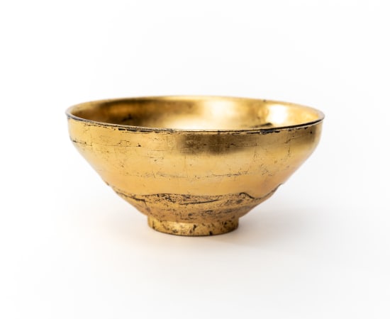 Hideyuki Fujisawa, Gold Tenmoku Lacquer Tea Bowl [Set] 黄金天目茶椀, 2025