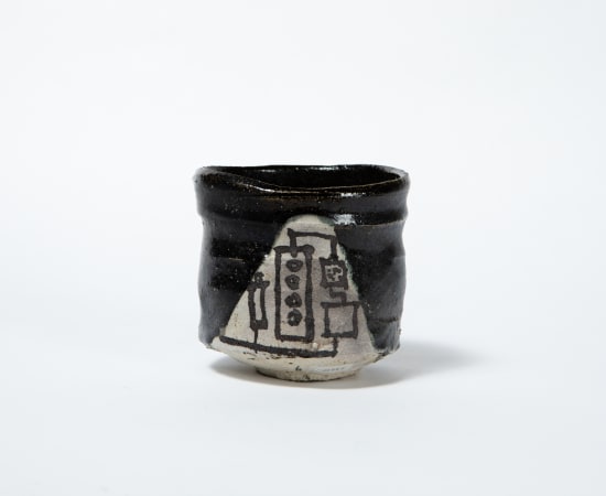 Kai Tsujimura, Oribe Black Tea Bowl - 織部黒茶碗, 2020