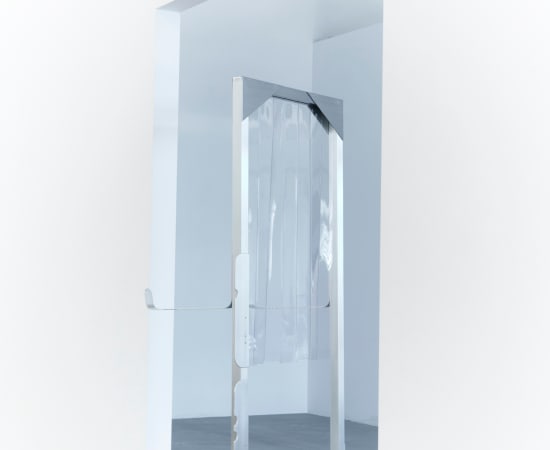 Andrei Arion, KEEP ON KEEPING ON - Aluminum, PVC Curtains, Wheels , 2024