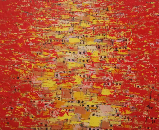 Ablade Glover, Red Towscape, 2016
