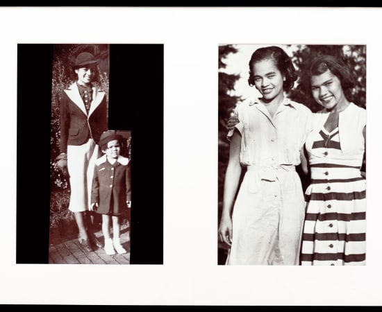 Miscegenated Family Album (Hero Worship), L: Devonia, age 14; and Lorraine, age 3; R: Devonia, age 24; and Lorraine, age 13, 1980/1994