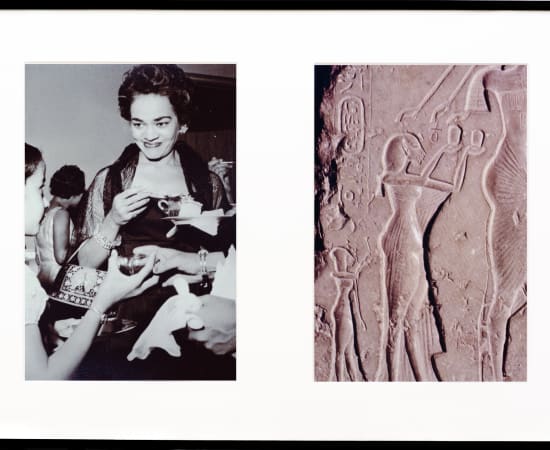 Miscegenated Family Album (Ceremonial Occasions II), L: Devonia attending a wedding; R: Nefertiti performing an Aten ritual, 1980/1994