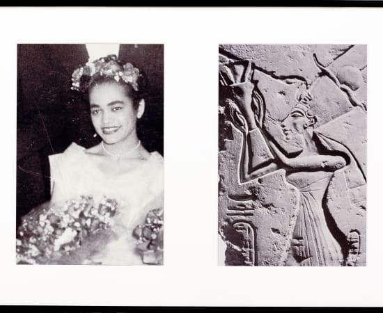 Miscegenated Family Album (Ceremonial Occasions I), L: Devonia as Matron of Honor; R: Nefertiti performing a lustration, 1980/1994