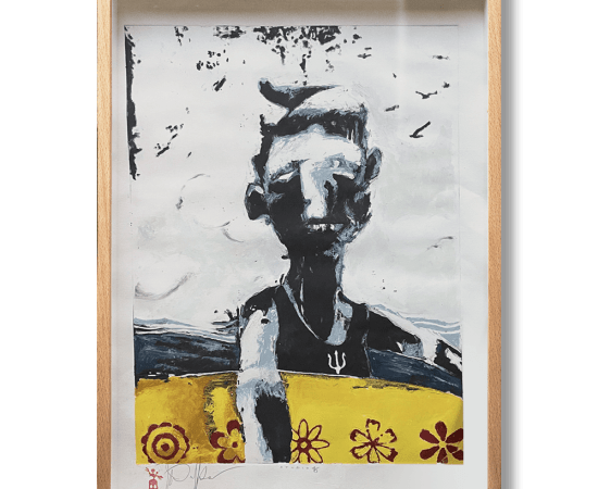 JJ Walker, Dawn patrol - Gold (framed), 2024