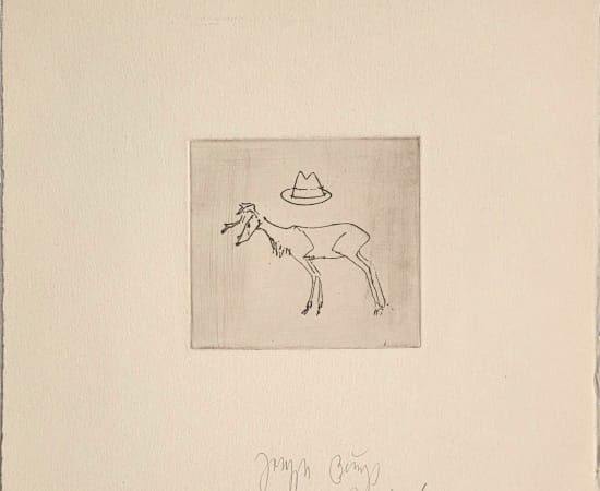 Joseph Beuys, Hirsch und Hut, 1982