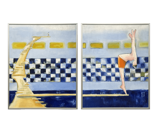 JJ Walker, Vertical Dancer (dyptic), 2024