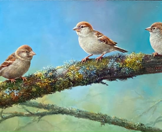 Lion Feijen, Three Young House Sparrows